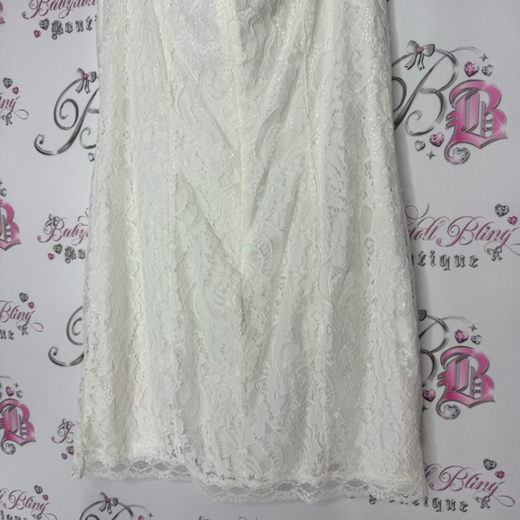 Sugar thrillz dolls kill milk maid dress lace white ribbon π bow rose bud y2k - Picture 10 of 10